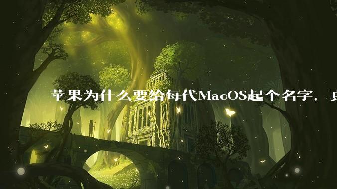 苹果为什么要给每代MacOS起个名字，真以为人们记得住分得清吗？