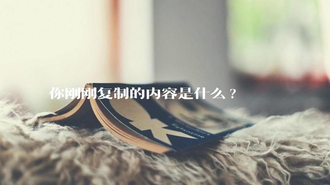 你刚刚复制的内容是什么?